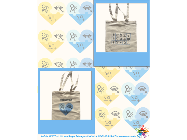 Tote bag Makaton Bleu 