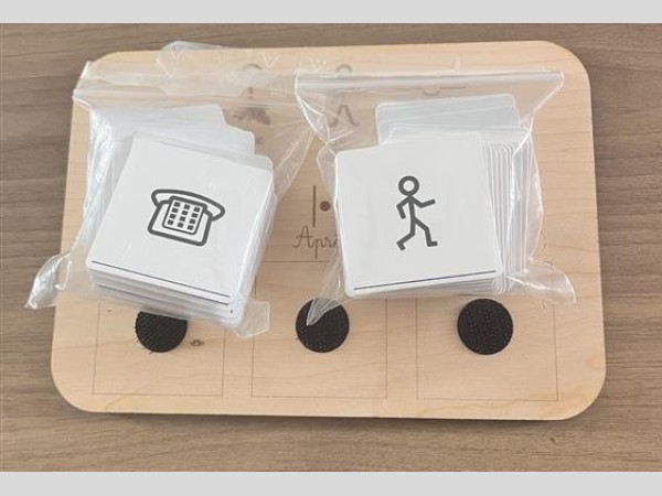 Schéma en bois Maintenant , Après, Plus tard 